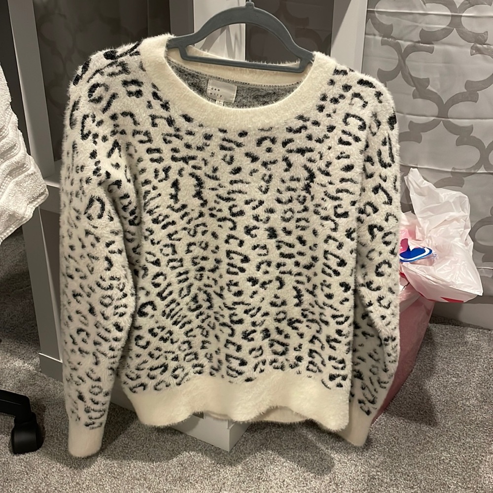 super cozy animal print sweater bought from american threads